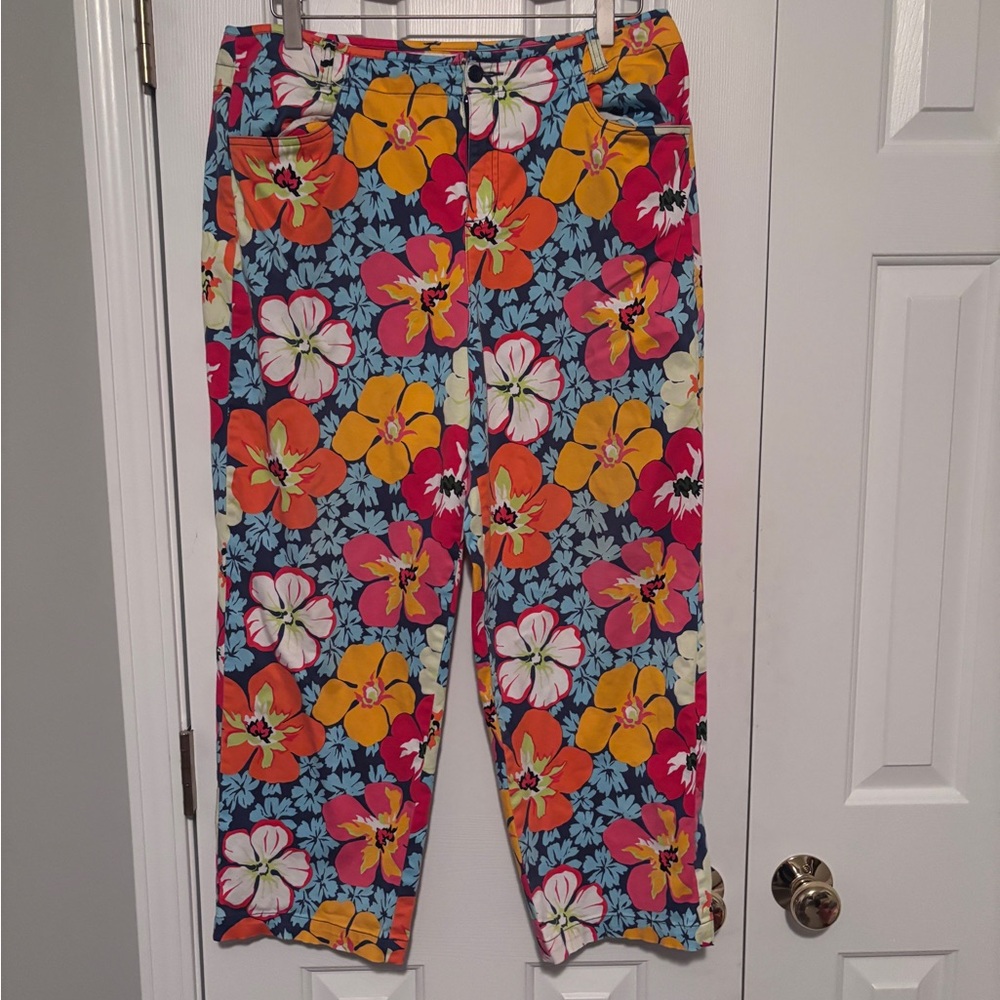 Talbots Multicolor Floral Stretch Pants